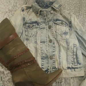 Bethany Mota distressed jean jacket